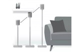 FLEXSON Adjustable Floor Stands for Sonos One, One SL and Play:1 Pair - White