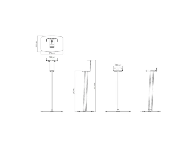 FLEXSON FLOOR STAND FOR SONOS FIVE & PLAY:5 White
