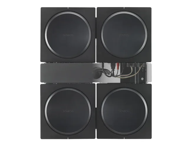 Wall Mount for 4 Sonos Amps, Single, Black