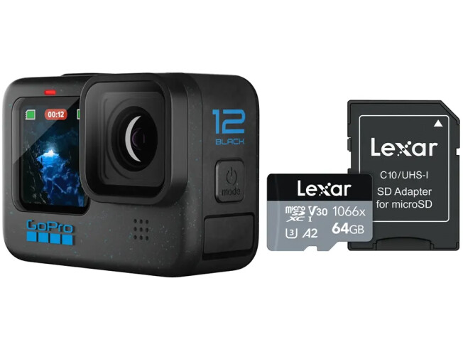 GoPro HERO12 Black Standard + 64GB m&auml;lukaart