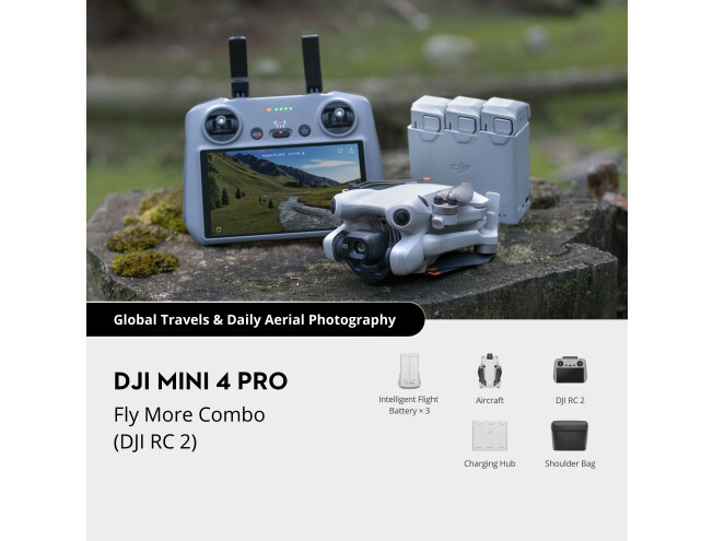 Droon DJI Mini 4 Pro Fly More Combo (DJI RC 2)